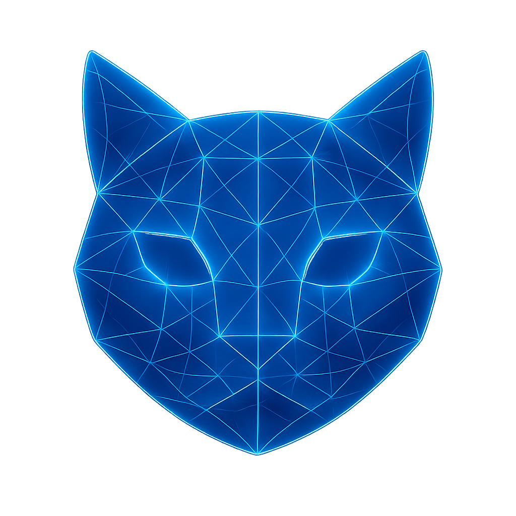 Smart Cat AI Geometric Logo